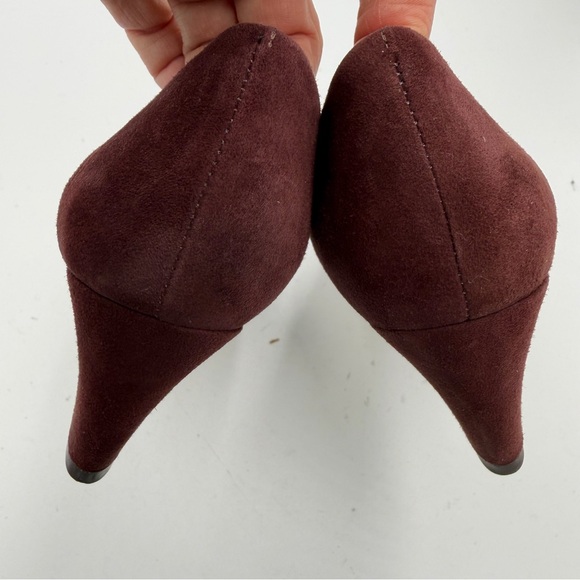 NEW Everlane Mahogany Brown Suede The Banana Pump Heel in Size 7 - Picture 10 of 13
